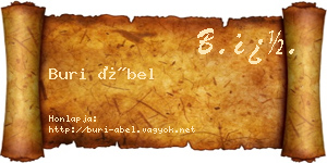 Buri Ábel névjegykártya