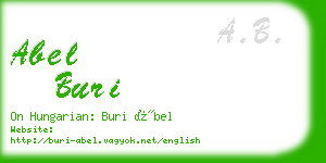 abel buri business card